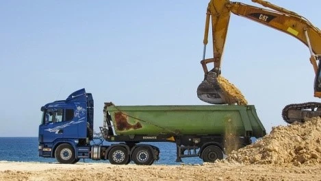 Excavator Load A Truck