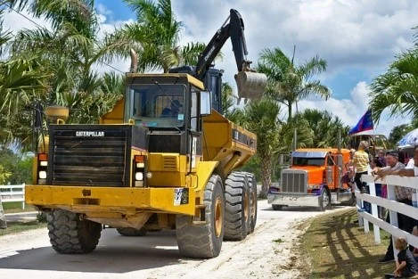 Excavator On Road Work