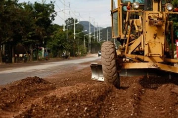 Grading Blades , grading sand on a road